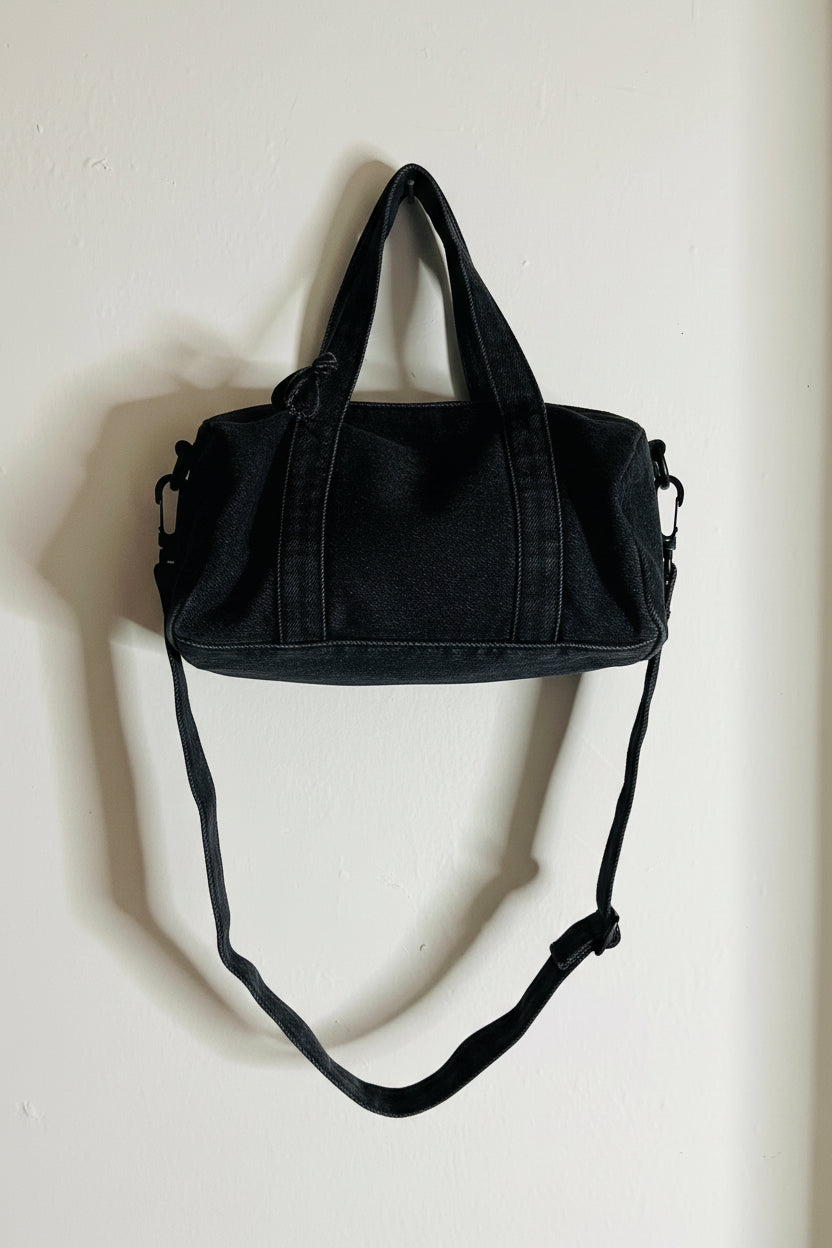 Black Mini Denim Tote Bag