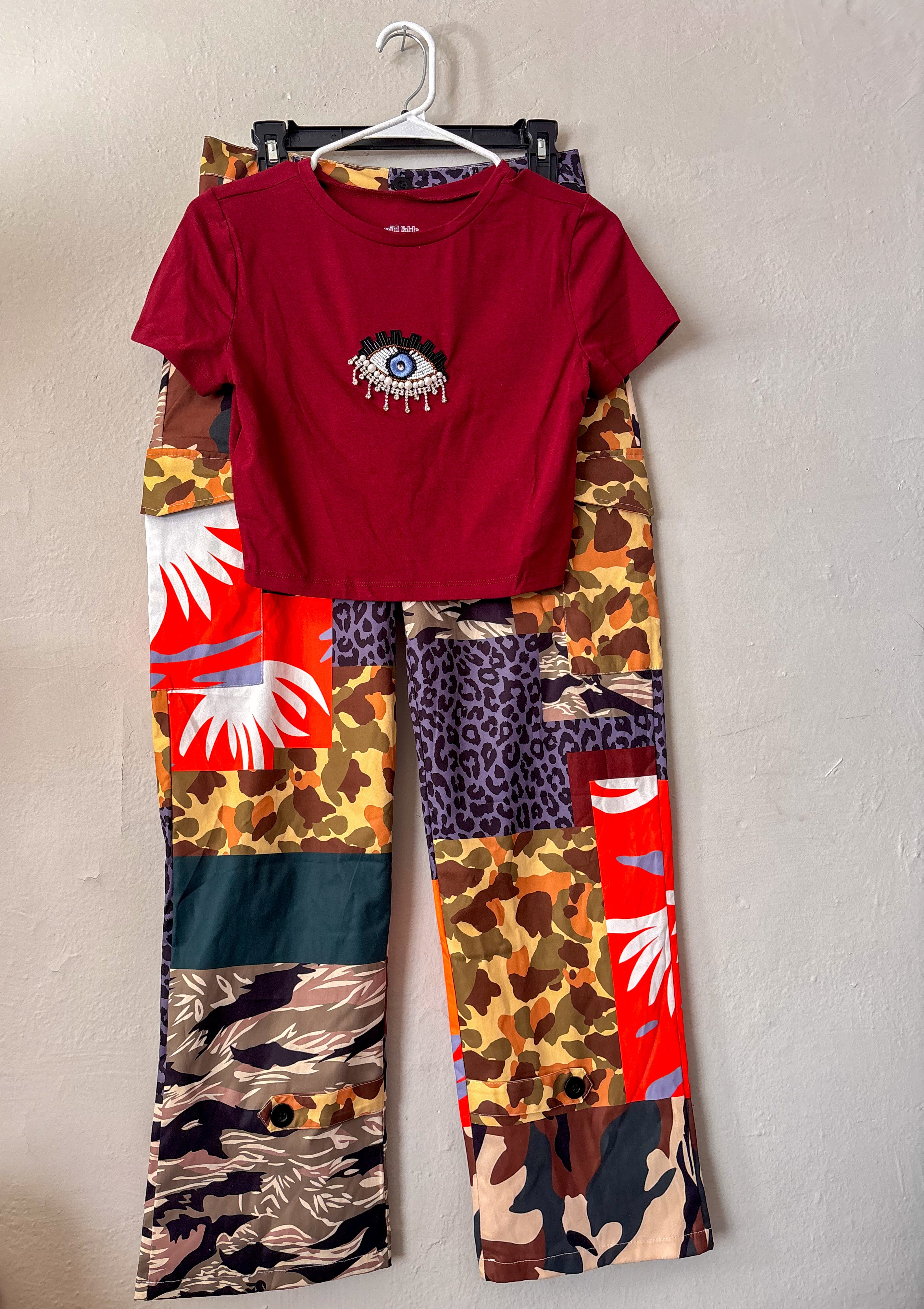 Animal Print - Crop Top Set
