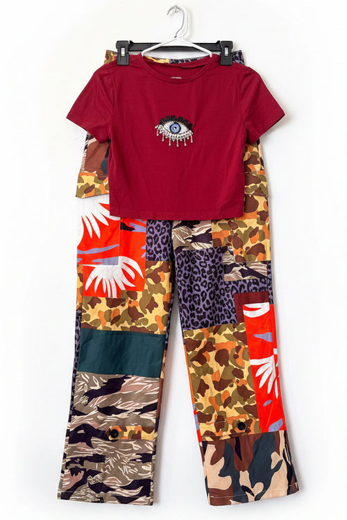 Animal Print - Crop Top Set