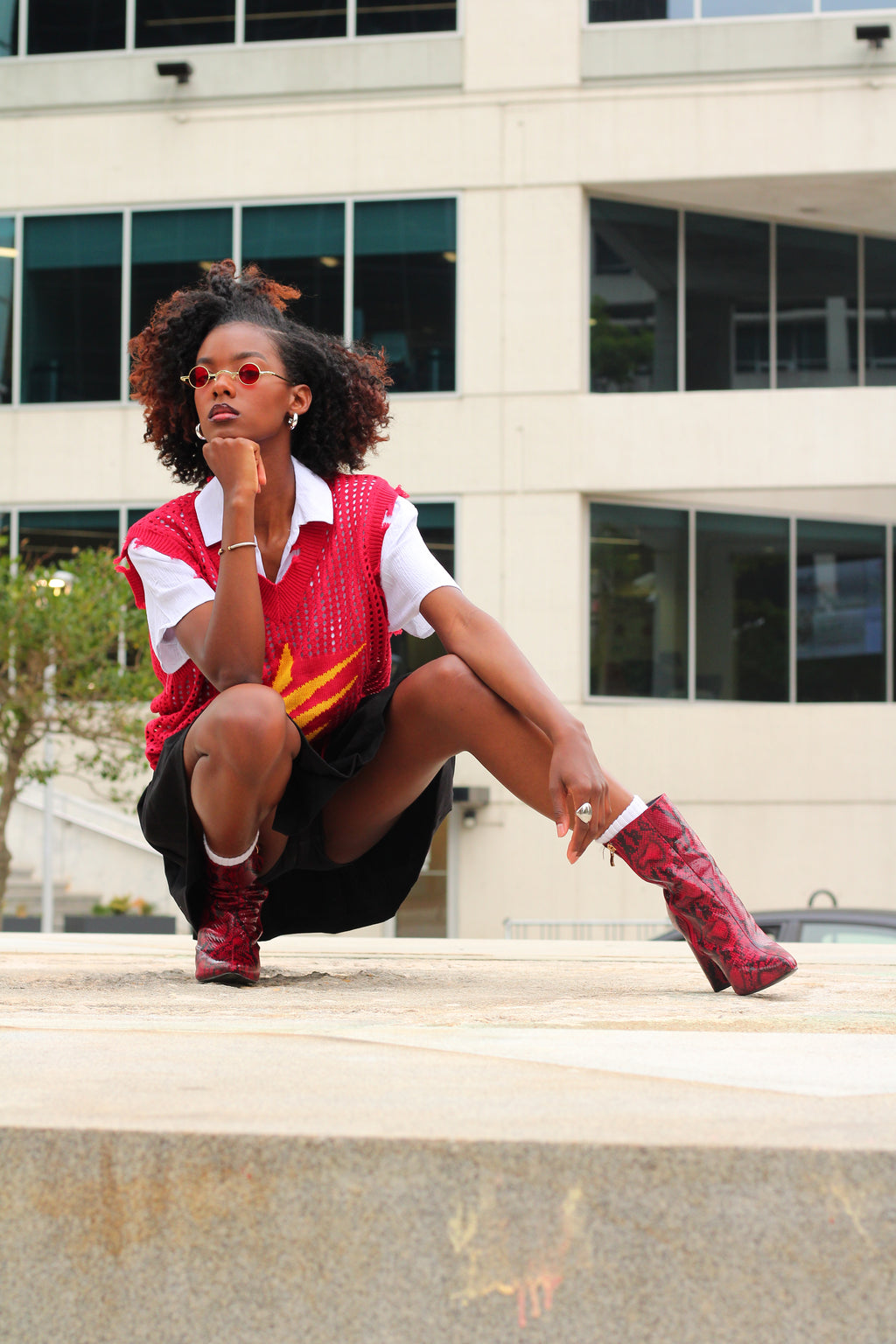 Unisex All Star - Red Mesh Vest Large