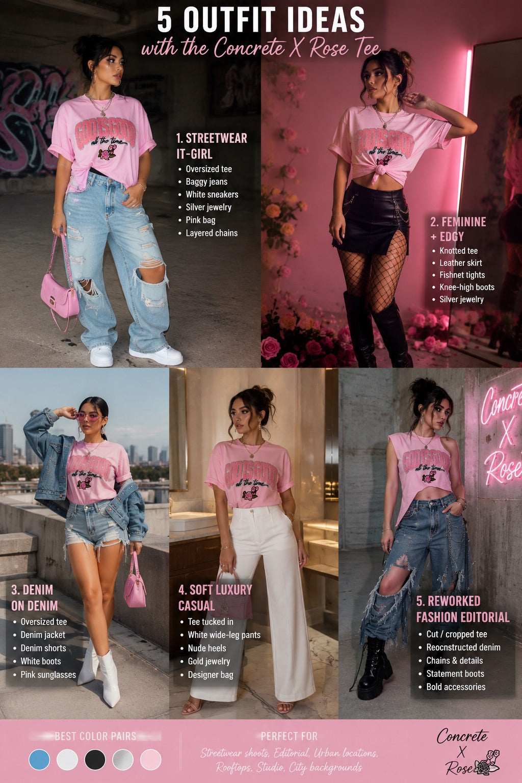 God is Good - Pink His and Hers Tshirt