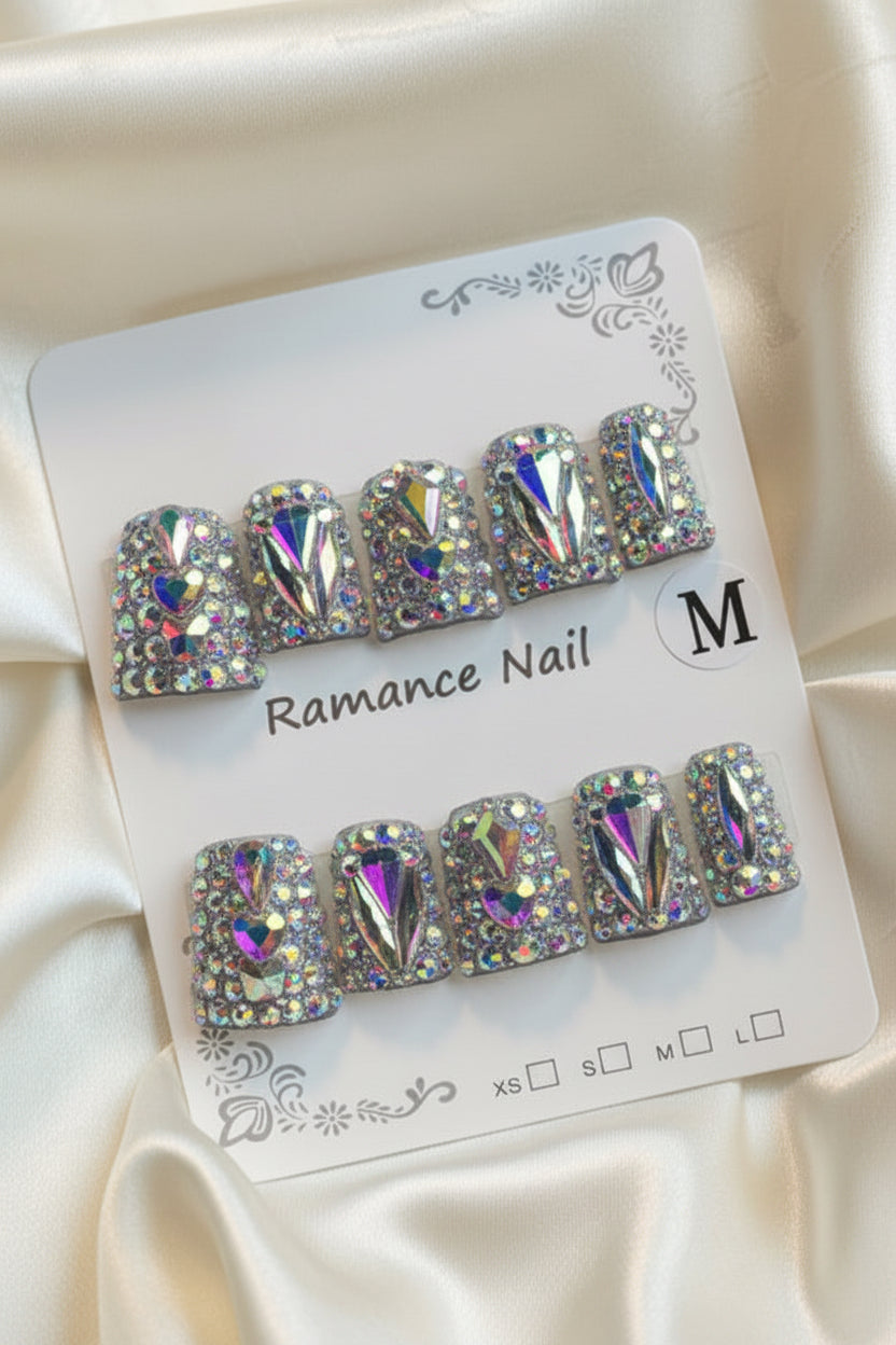 Crystal Ramance - Duck Nail PressOn Nails (MEDIUM)