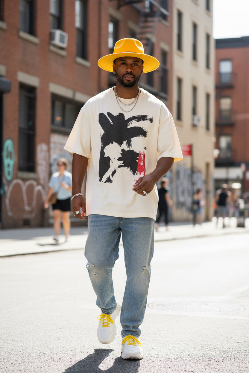 Mustard Yellow , Grey & Off White Fedora’s