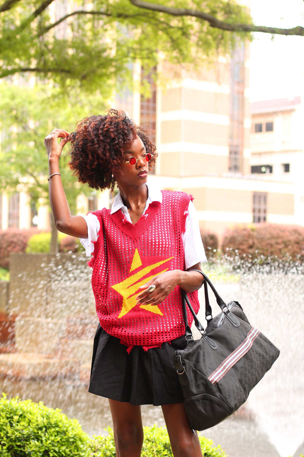 Unisex All Star - Red Mesh Vest Large