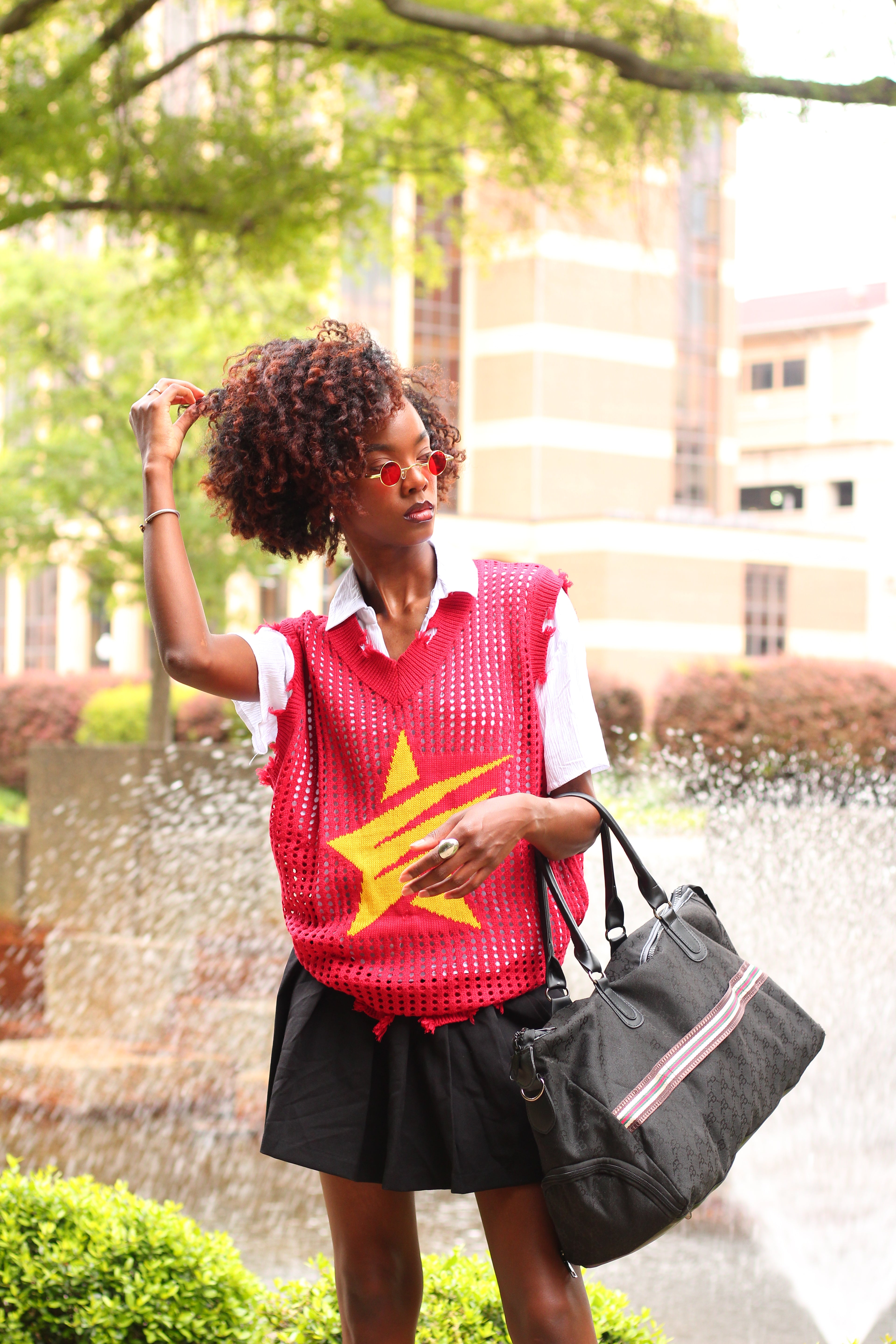 Unisex All Star - Red Mesh Vest Large