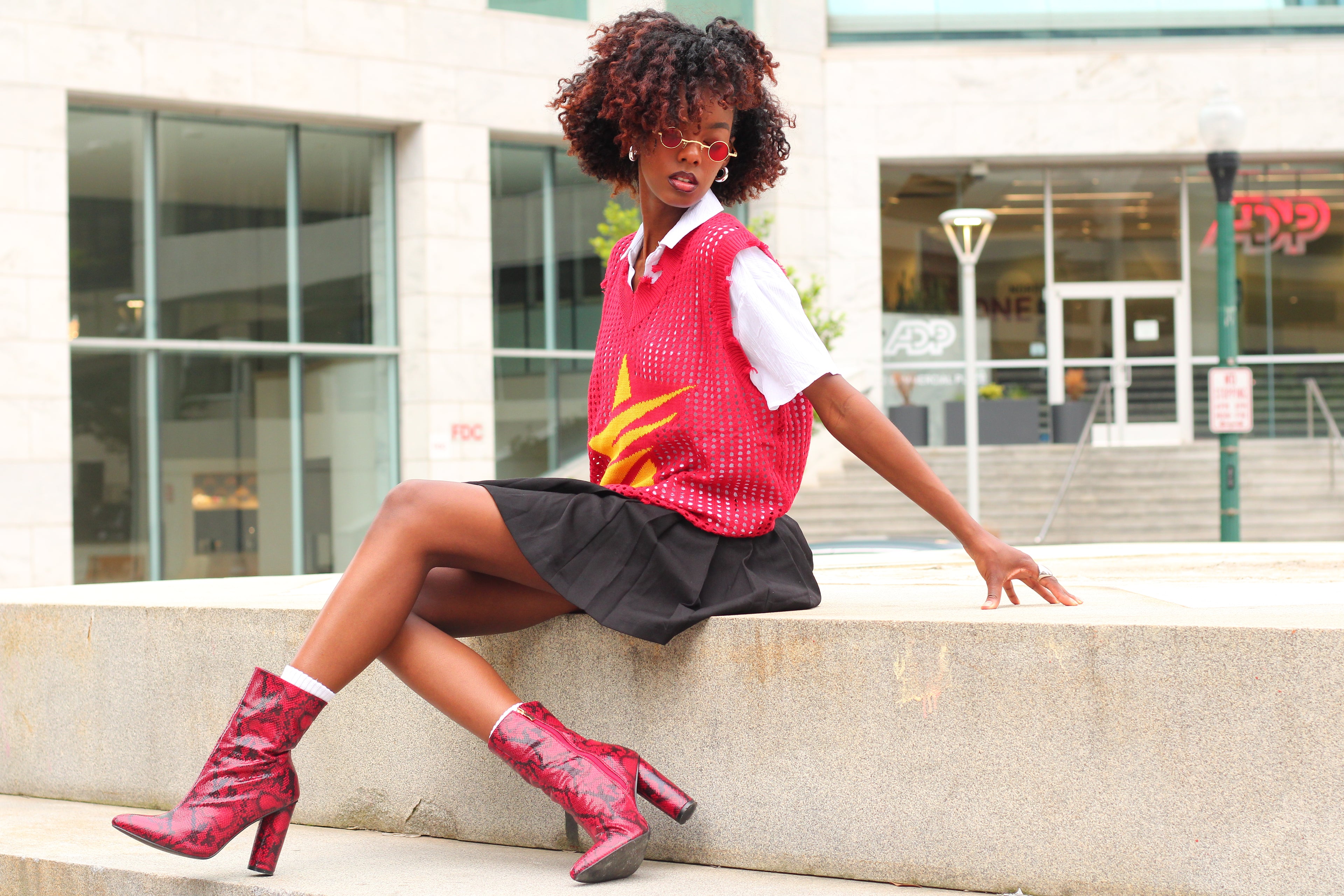 Unisex All Star - Red Mesh Vest Large