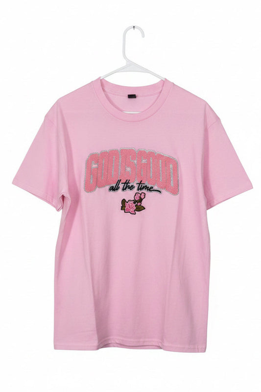 God is Good - Pink His and Hers Tshirt