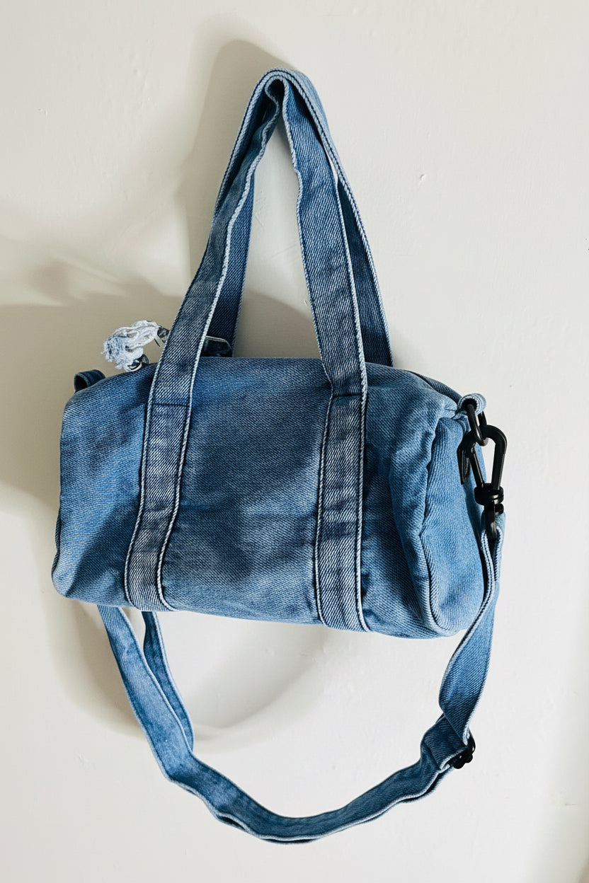 Blue Denim Mini duffle Bag