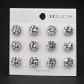 Silver (Nickel Free) - 12 piece Stud Earrings