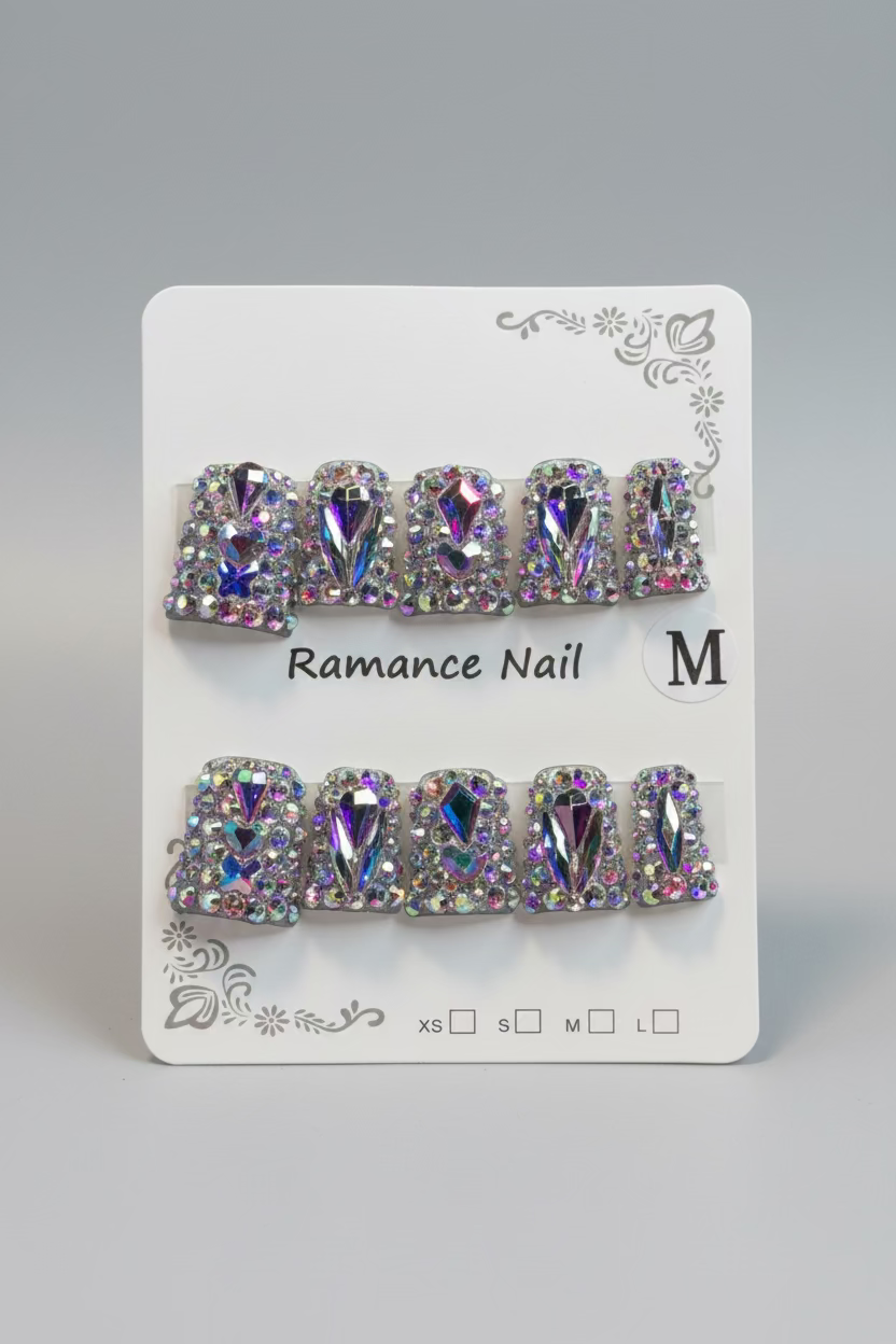 Crystal Ramance - Duck Nail PressOn Nails (MEDIUM)