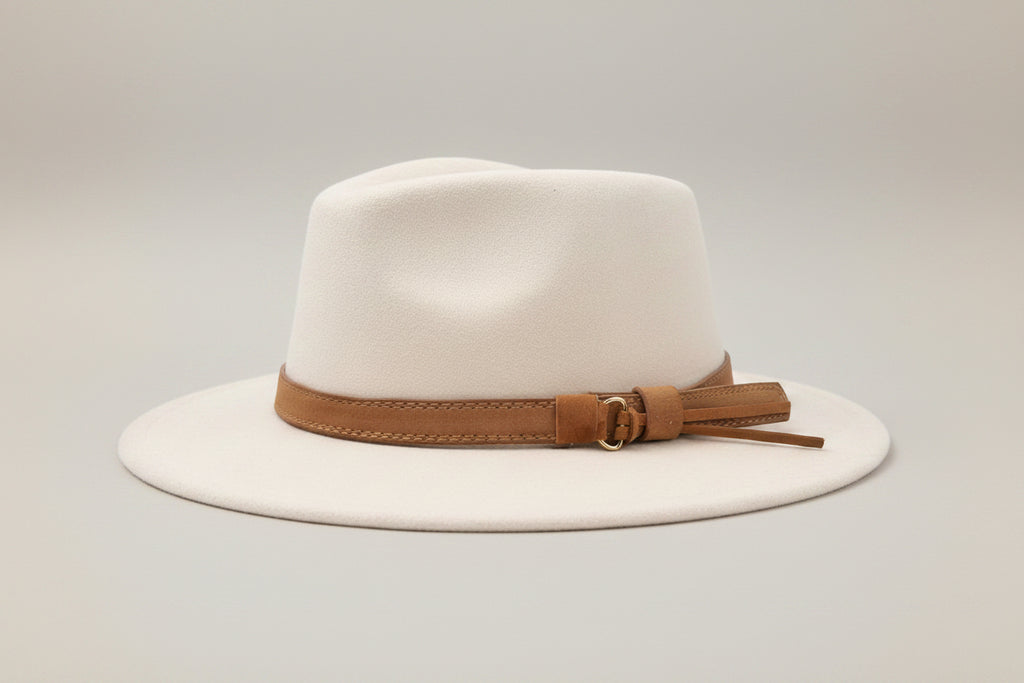 Cream Fedora Hat ( UNISEX)