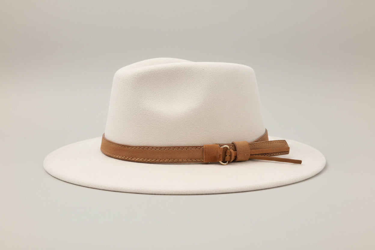 Cream Fedora Hat ( UNISEX)