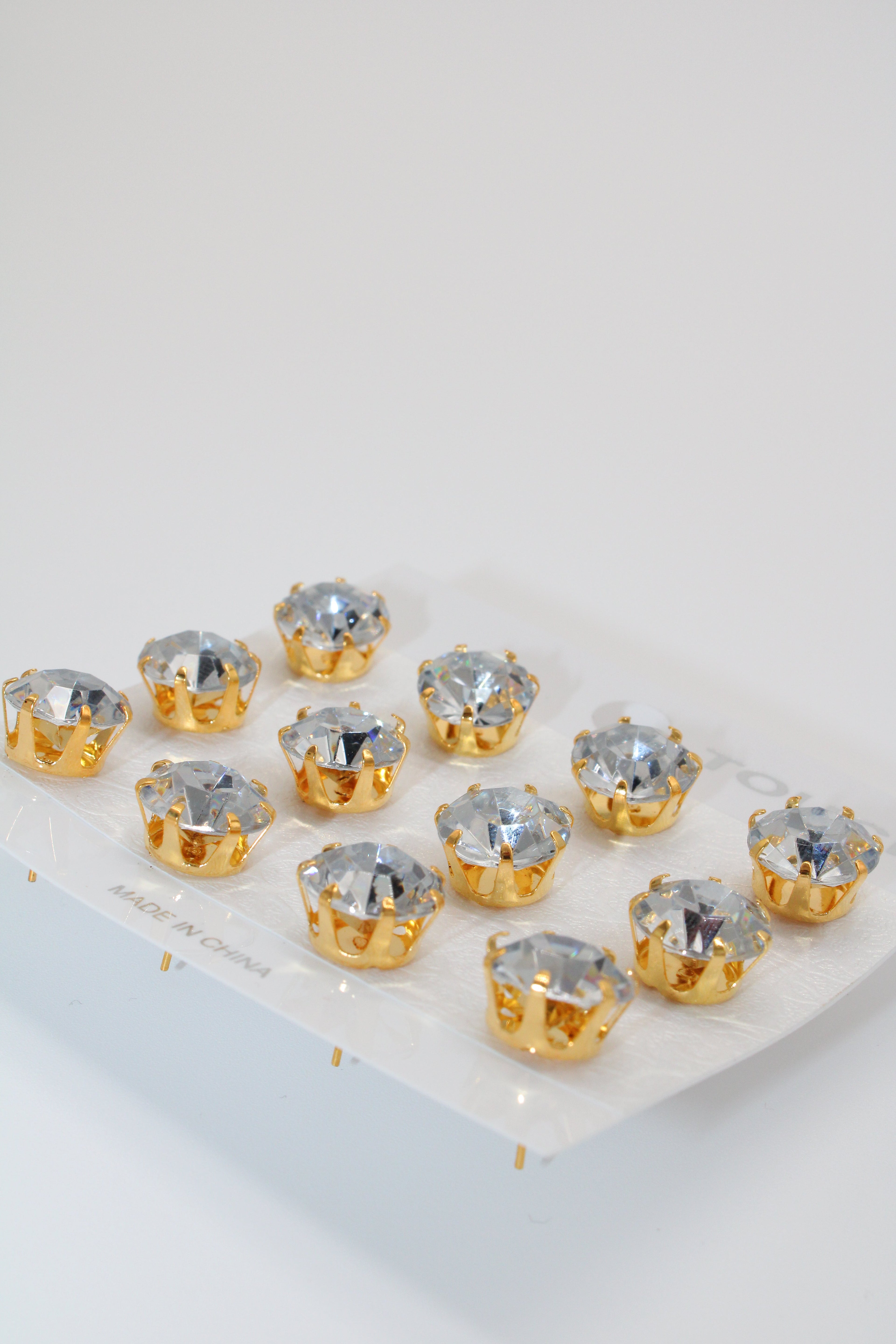 Gold (Nickel Free) -12 Piece Studs -Set