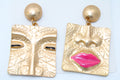 Aztec Gold Face - Eartrings