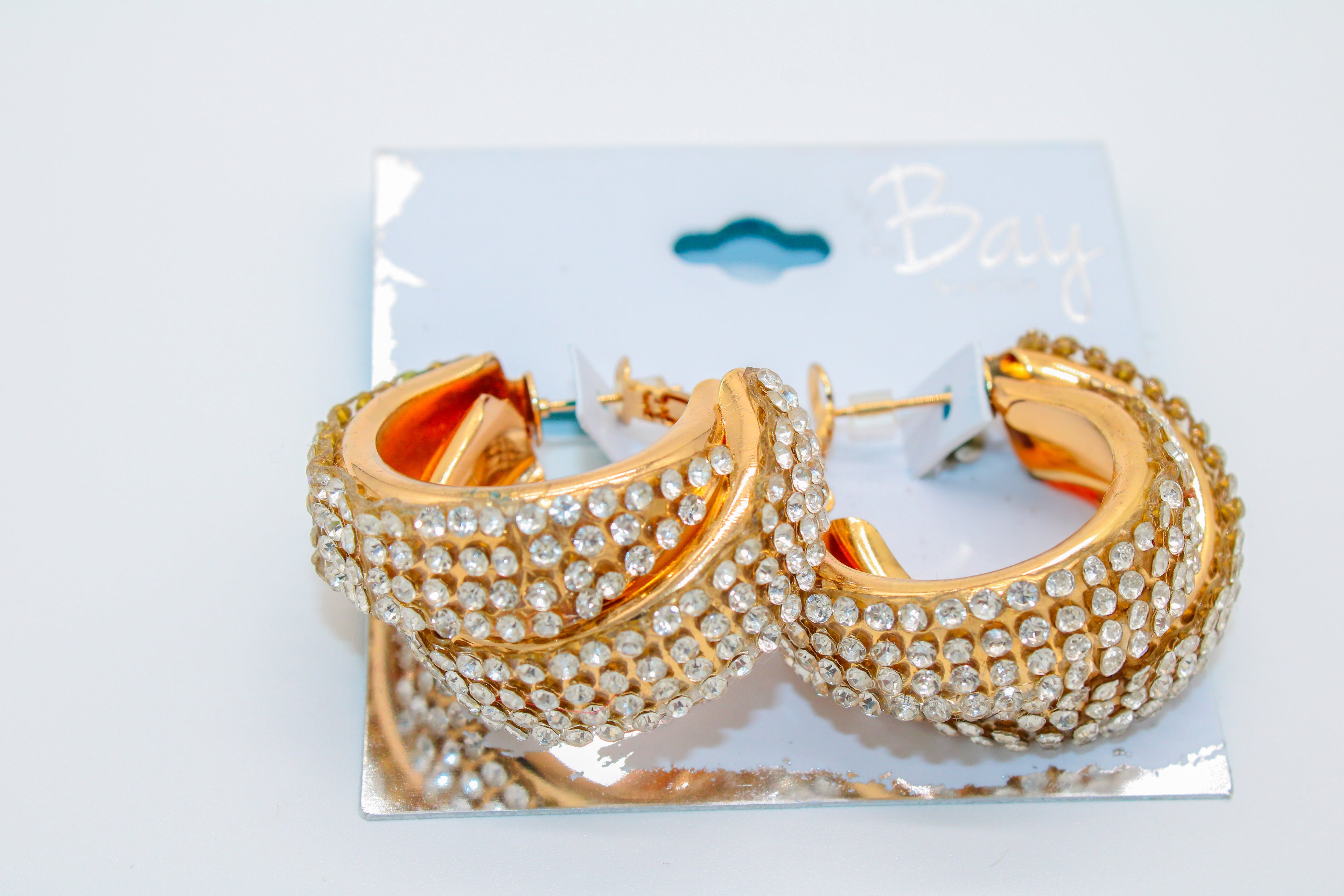 Diamond rhino hoop - earrings