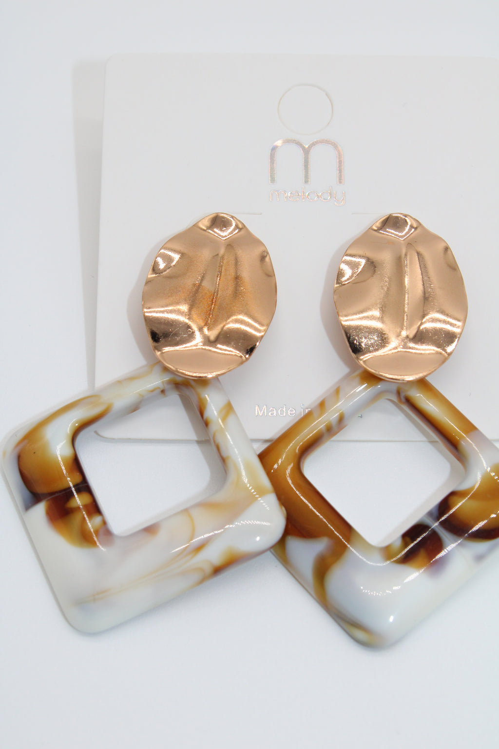 Cream white pearl - earrings set
