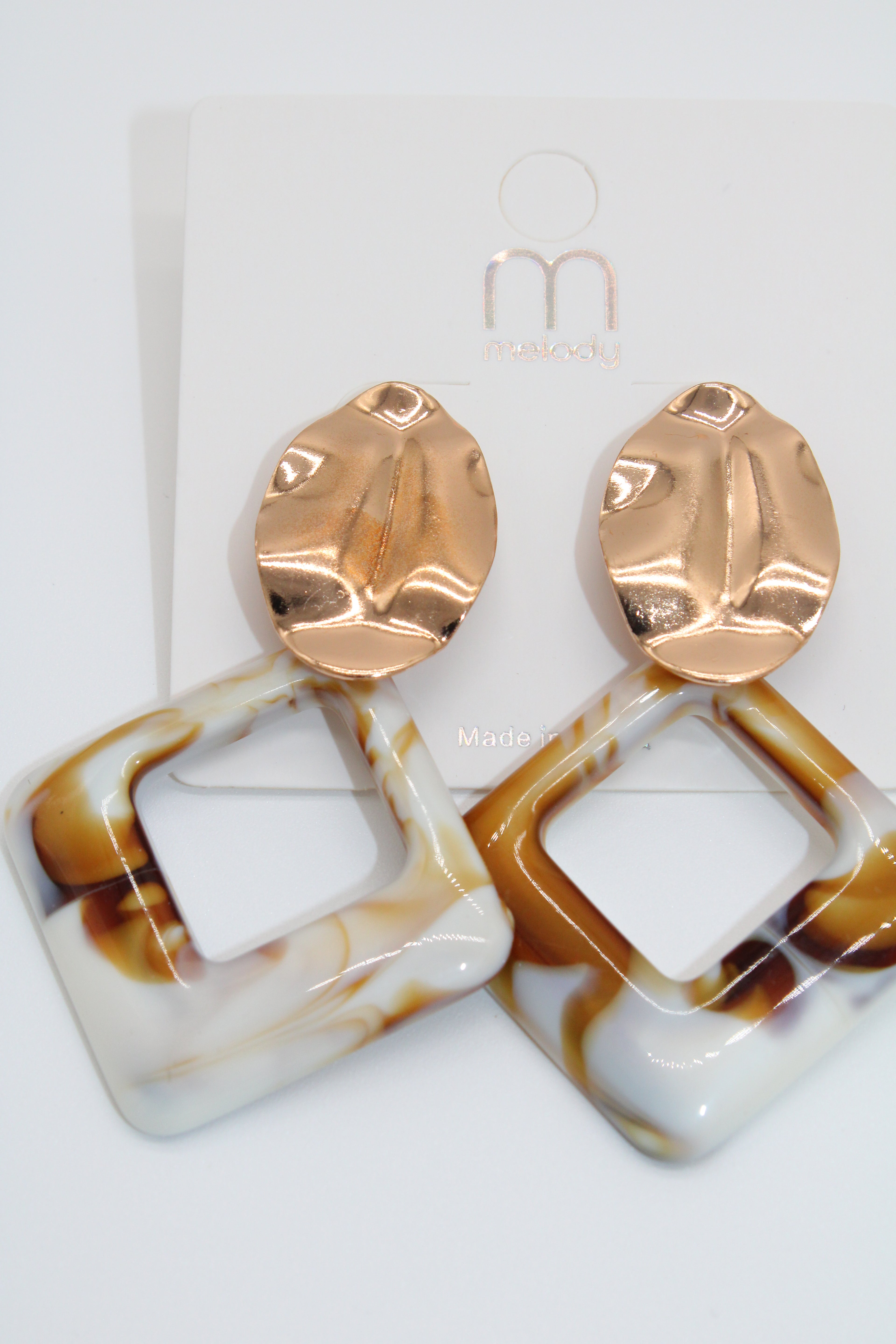 Cream white pearl - earrings set