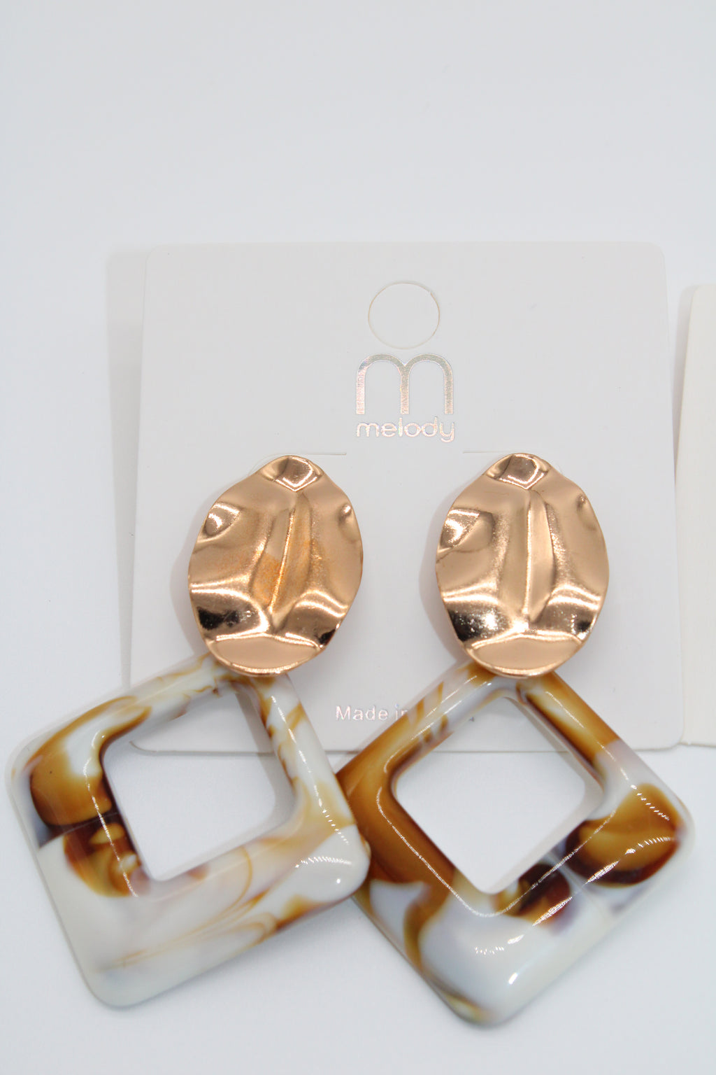 Cream white pearl - earrings set