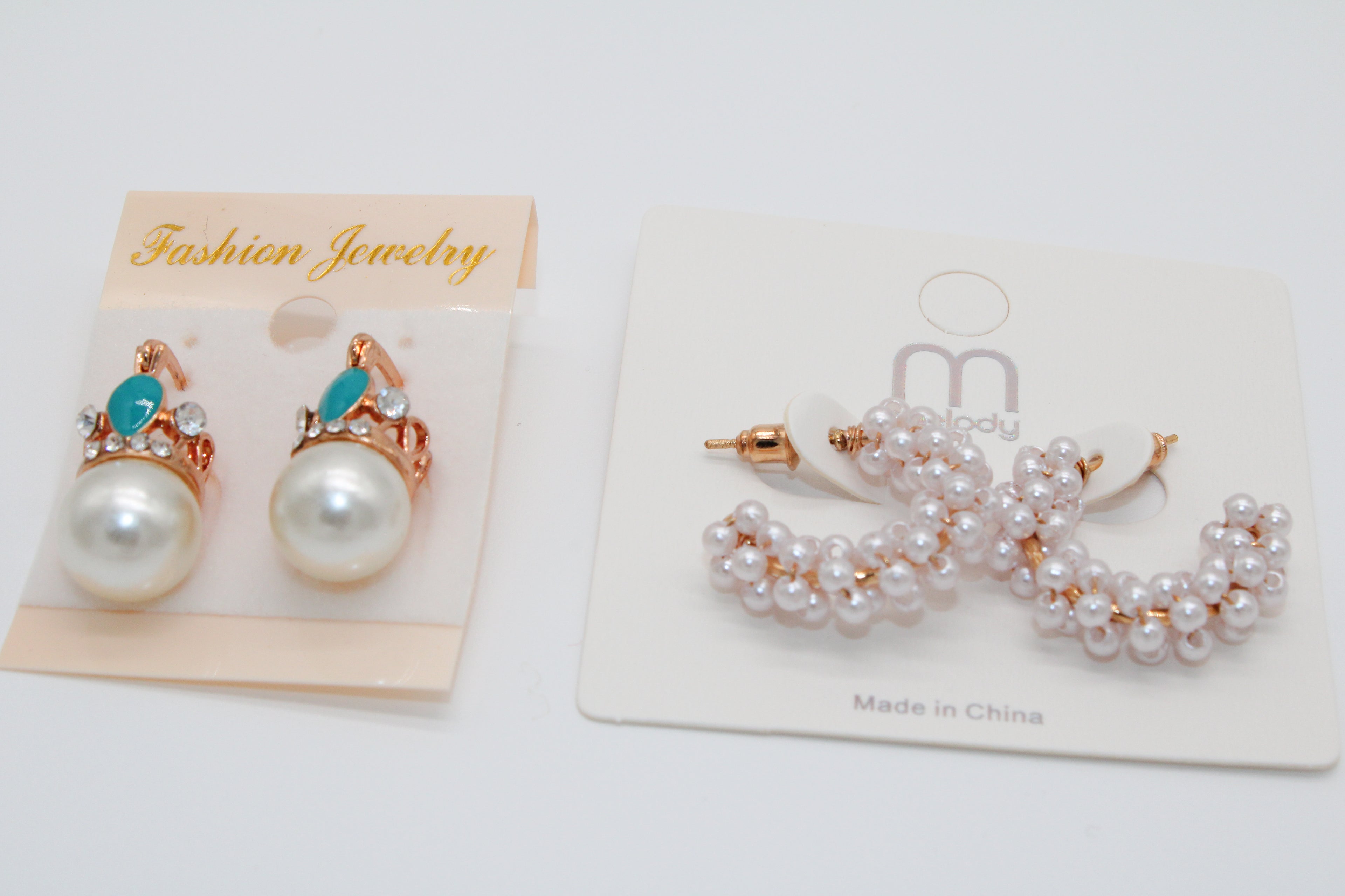 Mini Teal Pearl - Earring Set