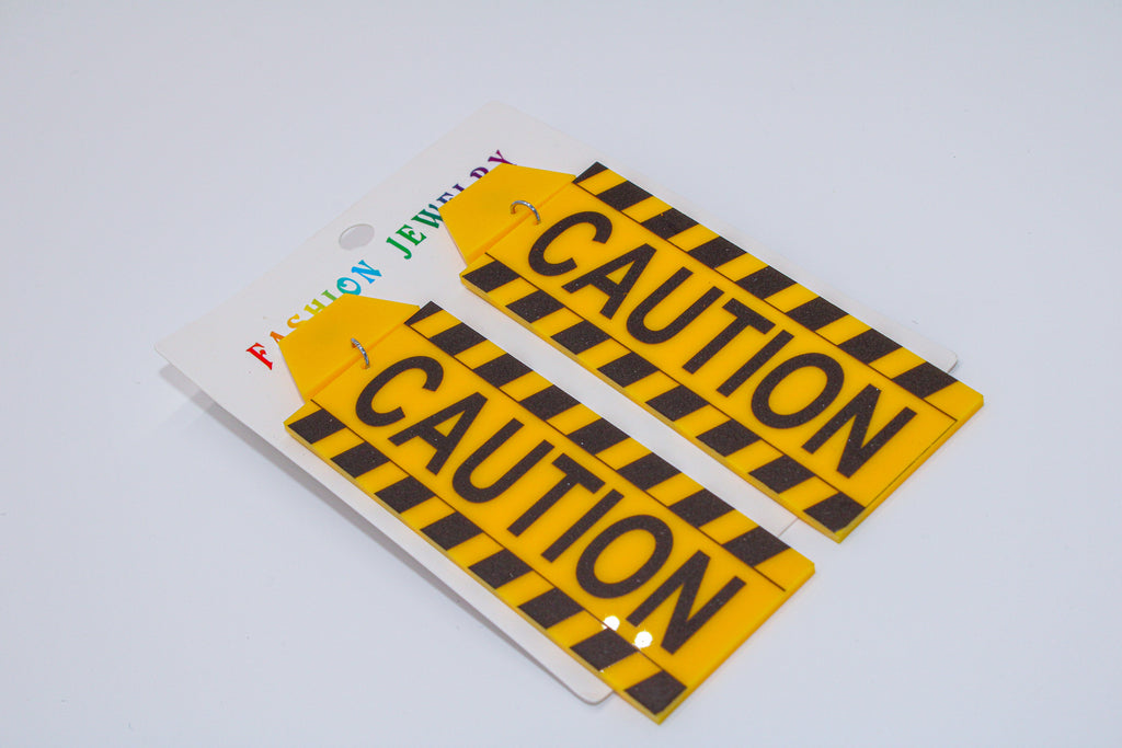 Caution Sign - Earrings