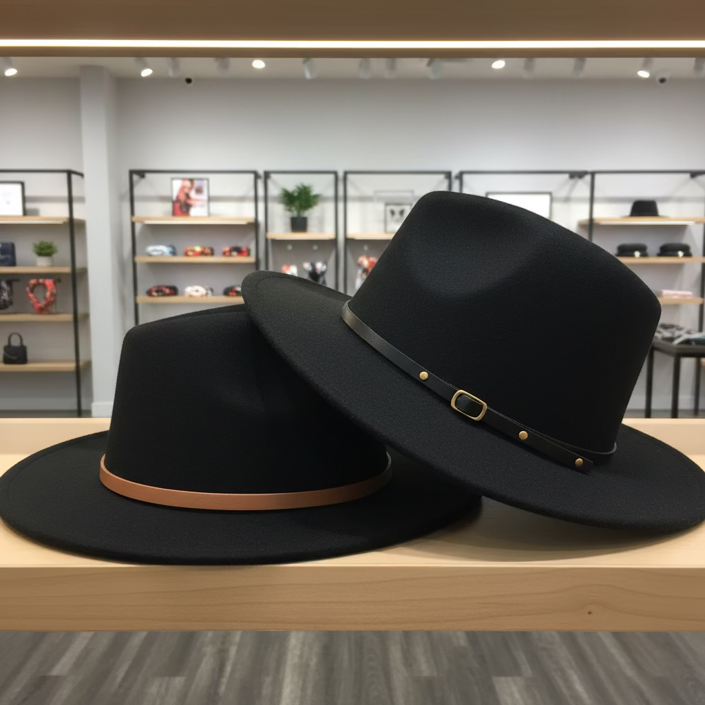 His & Hers Black Fedora’s