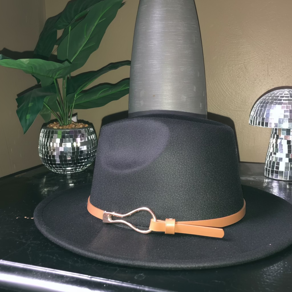 His & Hers Black Fedora’s