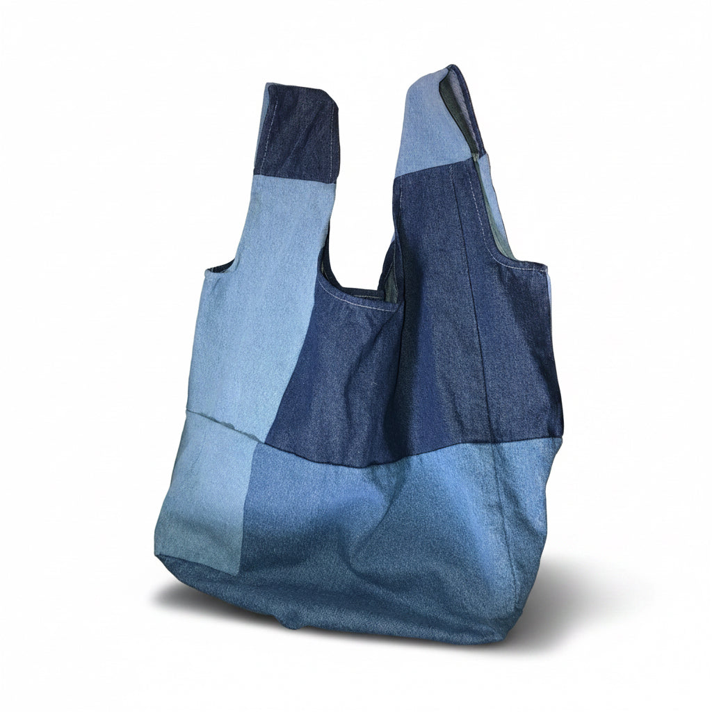 Denium Patch Big Tote Bag