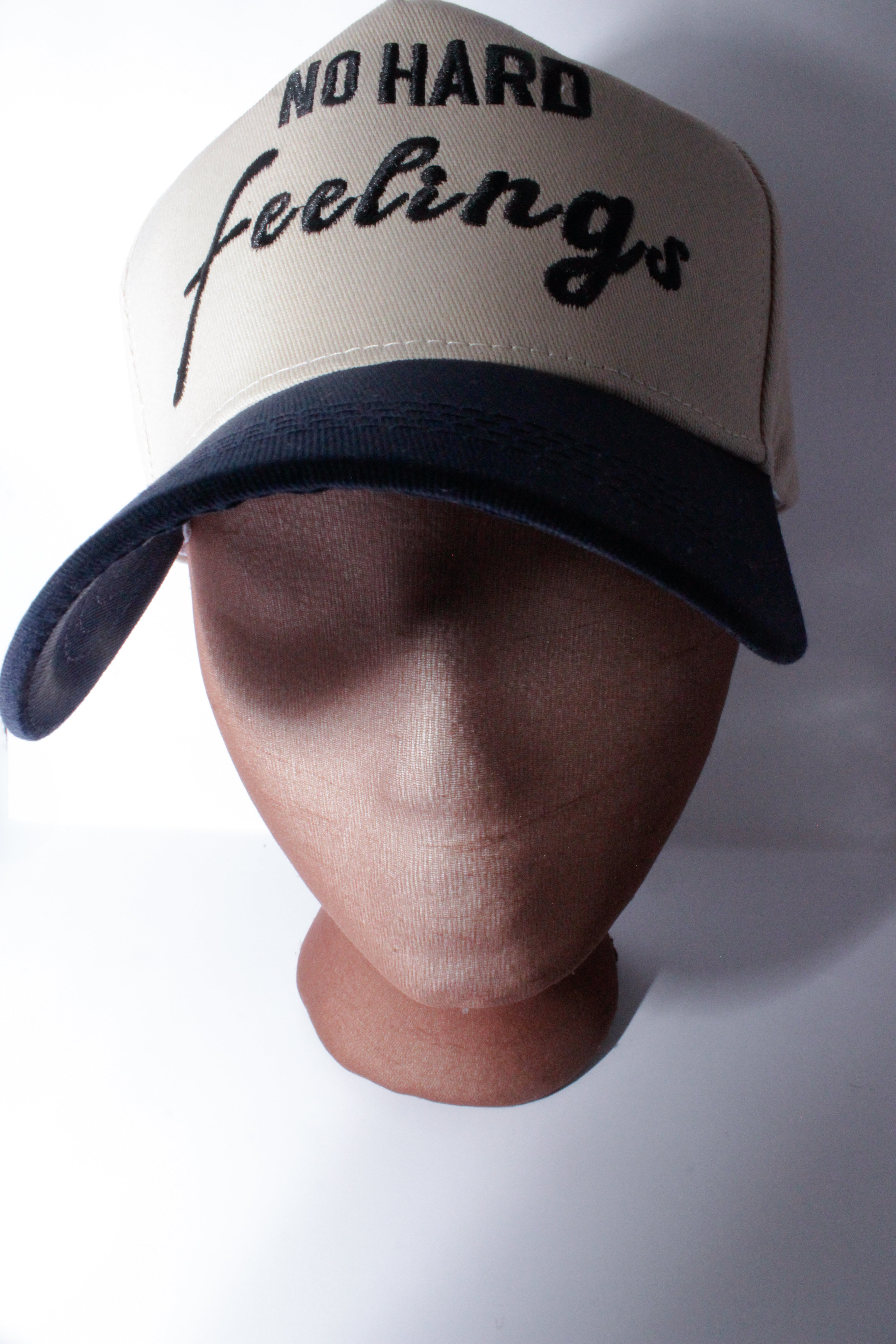 NO HARD FEELINGS (Navy Blue  & Tan ) - SNAPBACK