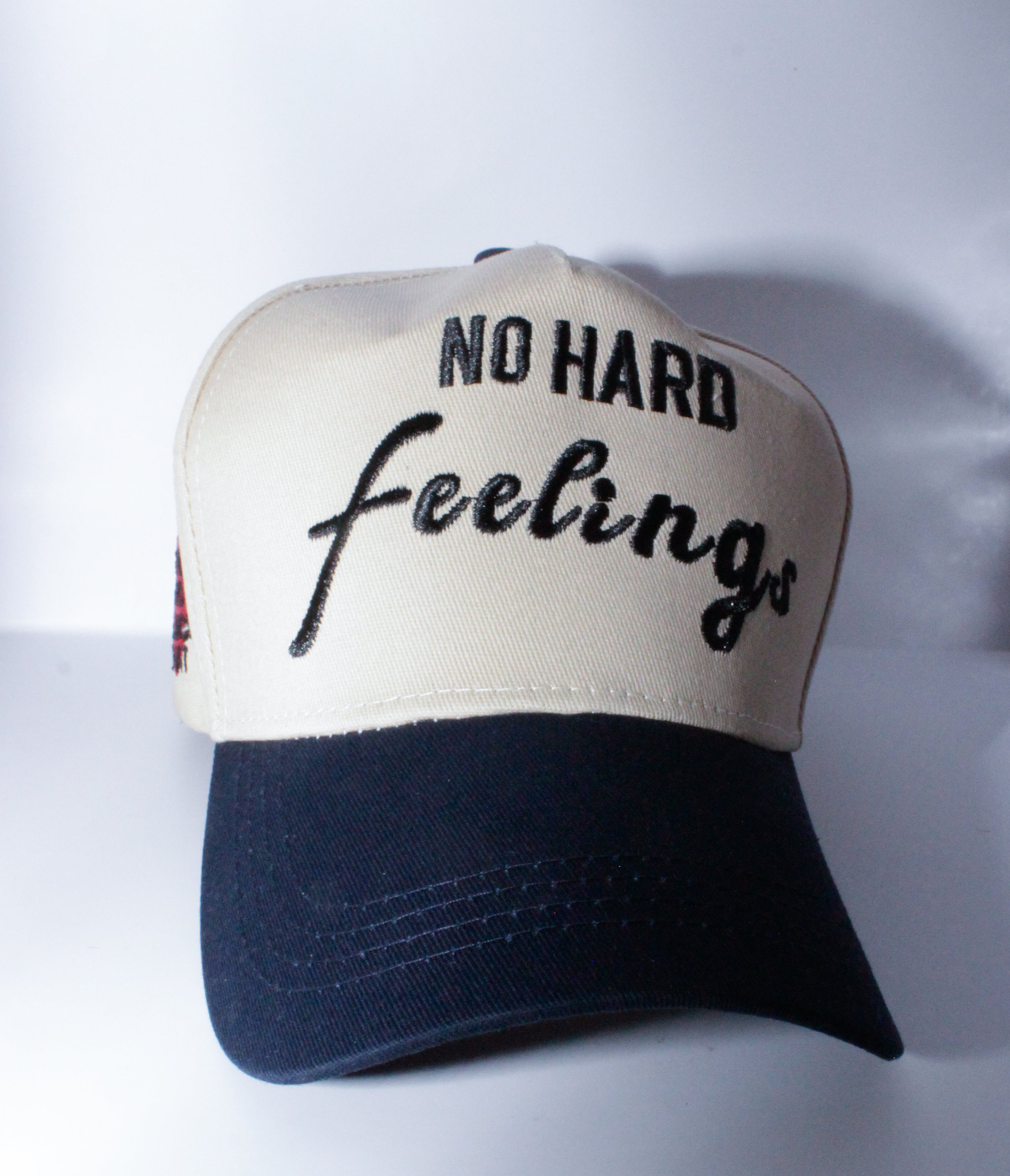 NO HARD FEELINGS (Navy Blue  & Tan ) - SNAPBACK
