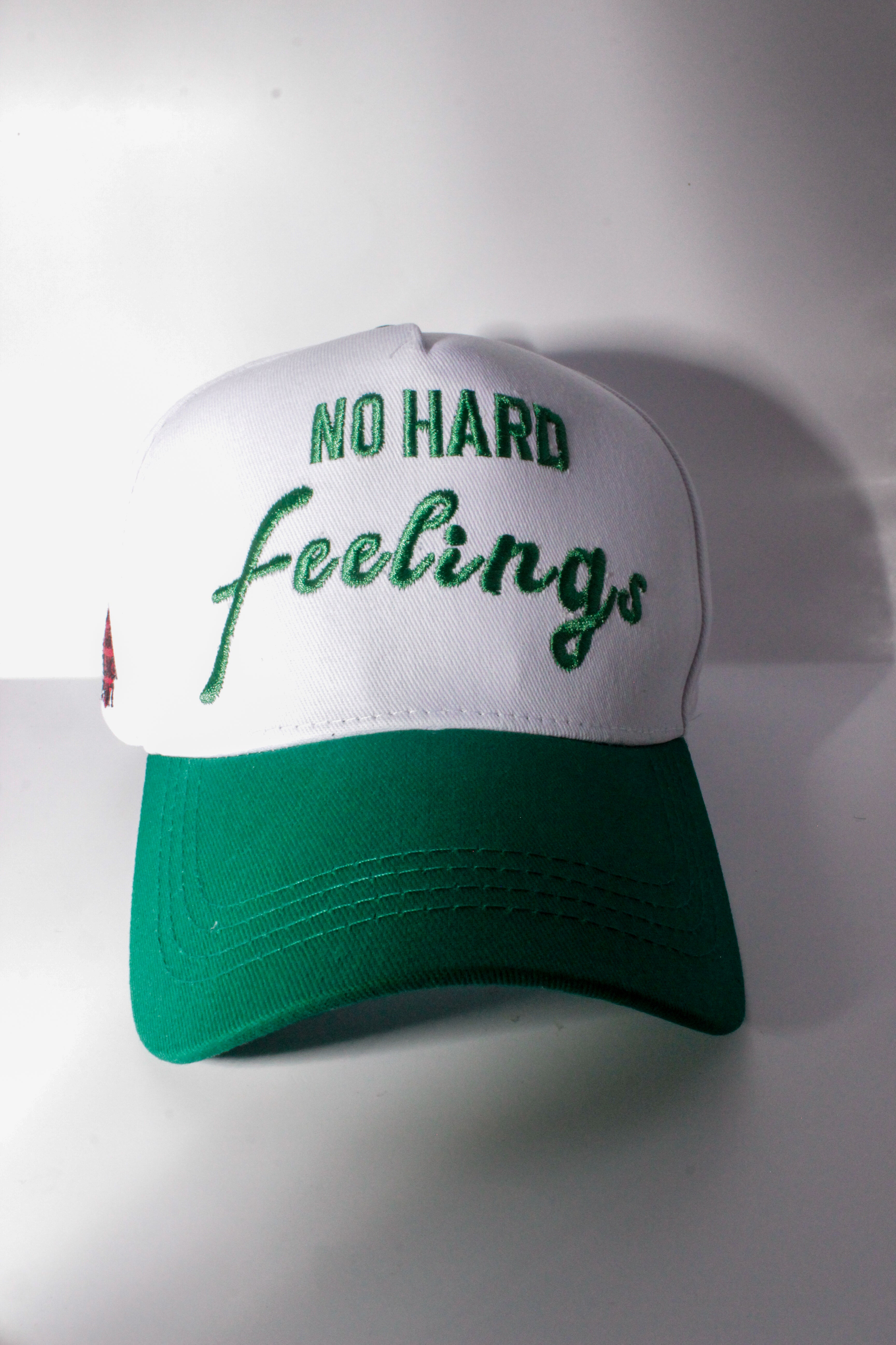 NO HARD FEELINGS (Green & White) - SNAPBACK
