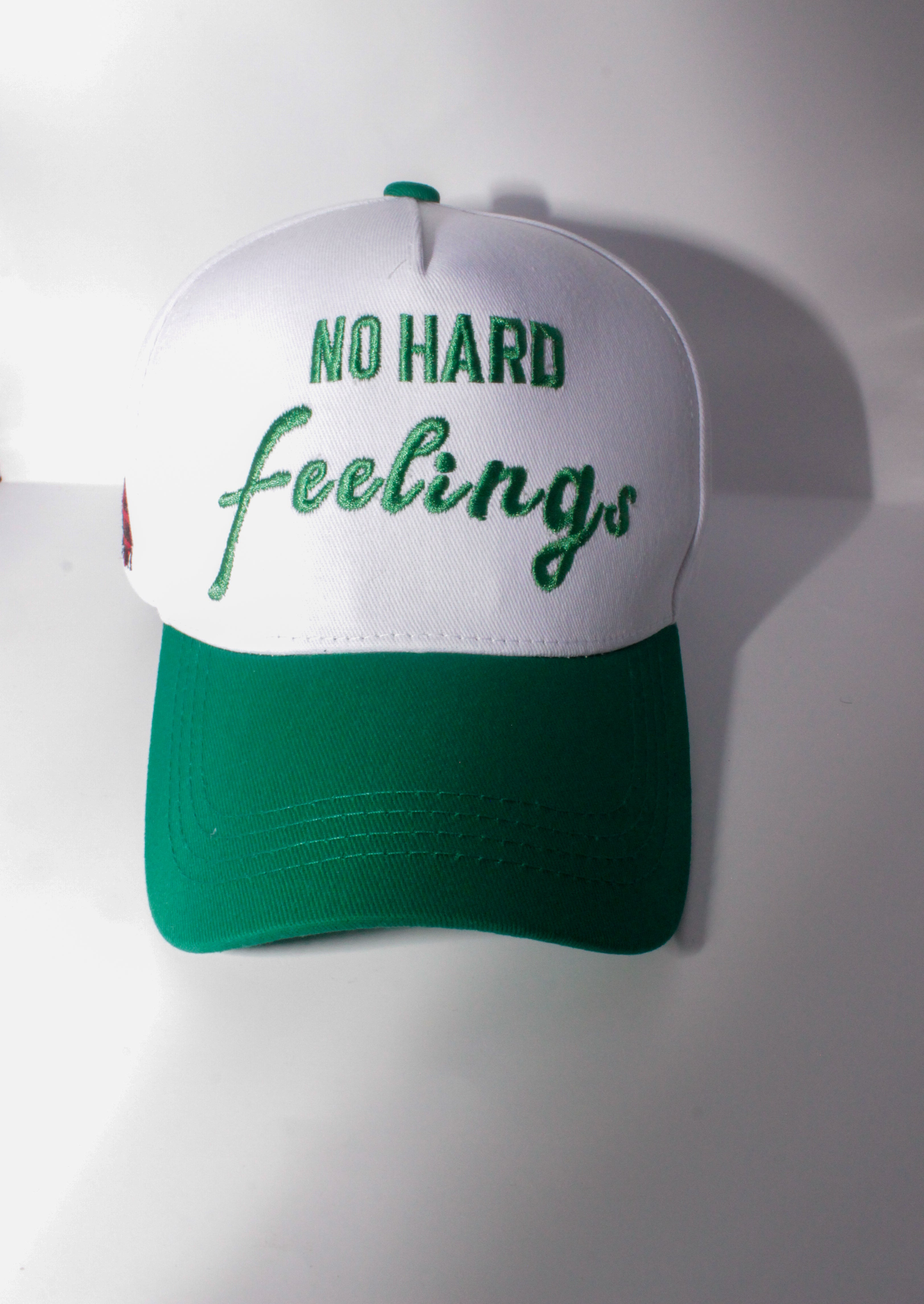 NO HARD FEELINGS (Green & White) - SNAPBACK