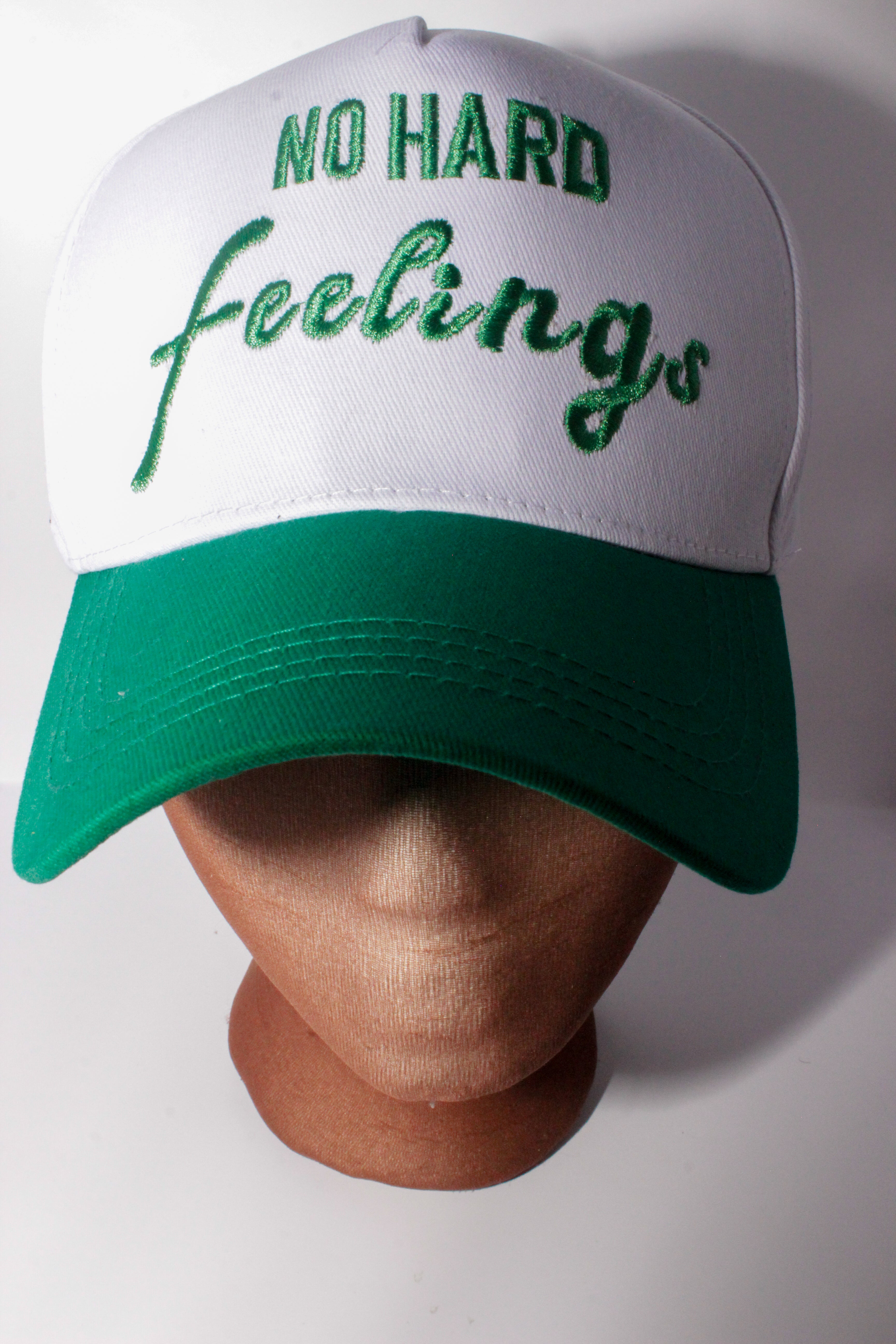 NO HARD FEELINGS (Green & White) - SNAPBACK