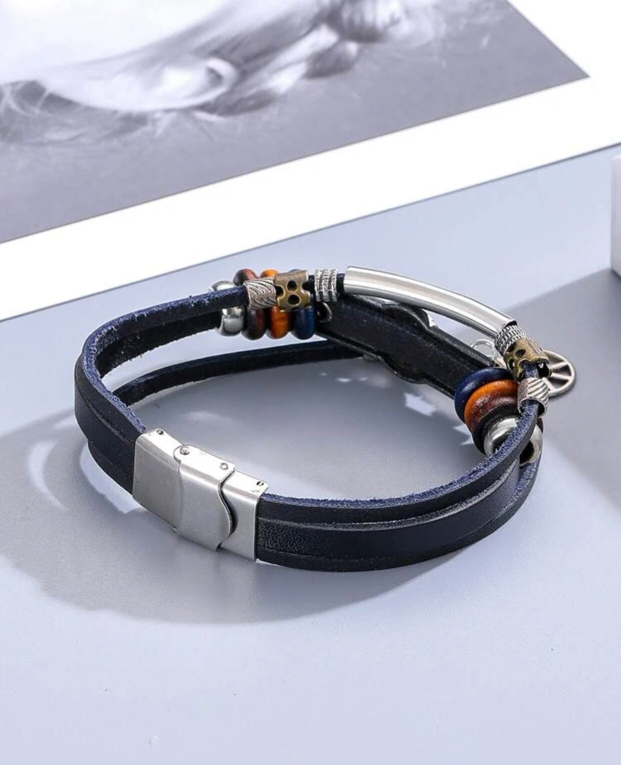 Yin & Yang Leather Strap-Unisex bracelet